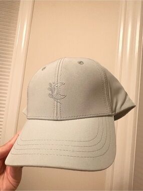NWT Blogilates sage green gray ponytail hat